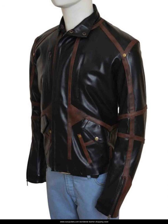 Sebastian Stan Bucky Barnes Black Leather Jacket