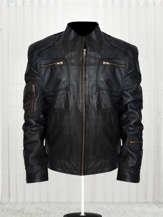 Star Trek Into Darkness Chris Pine Black Leather Jacket