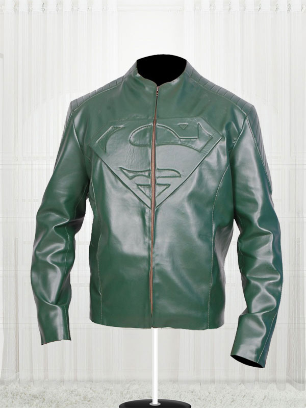 Supperman Green Leather Jacket