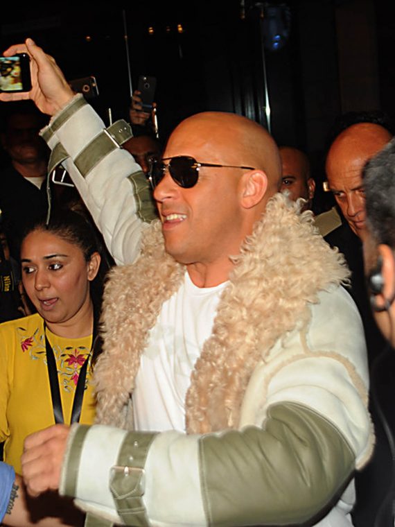 Vin Diesel xXx Movie Mumbai Premiere Fur Coats