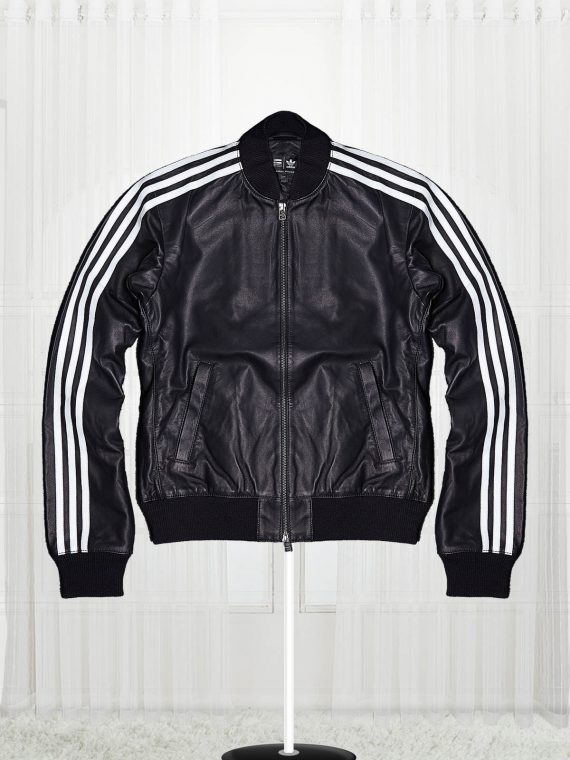 Adidas Pharrell Williams 2014 Black Leather Jackets