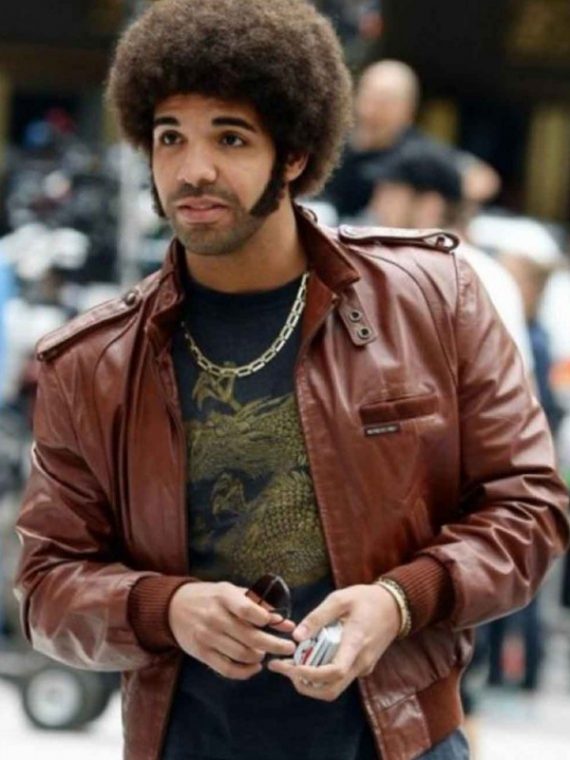 Anchorman 2 Aubrey Graham Drake Leather Jacket