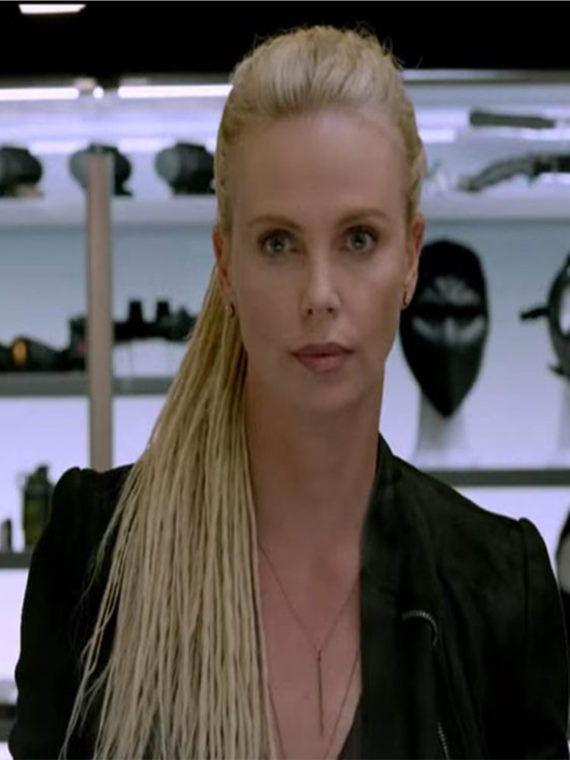 Charlize Theron Fast 8 Black Leather Jacket - Image 2