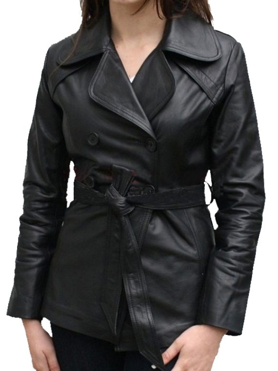 Classic Women Leather Coat