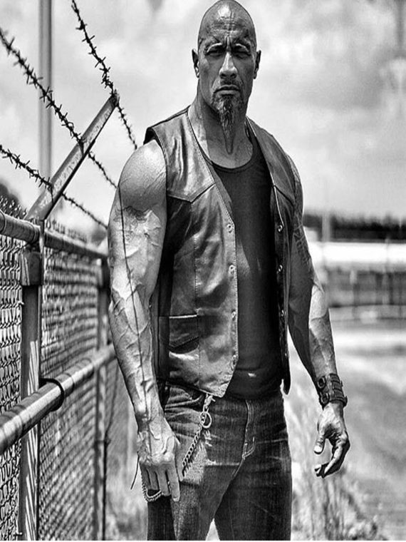 Fast 8 Dwayne Johnson 2017 Leather Vest