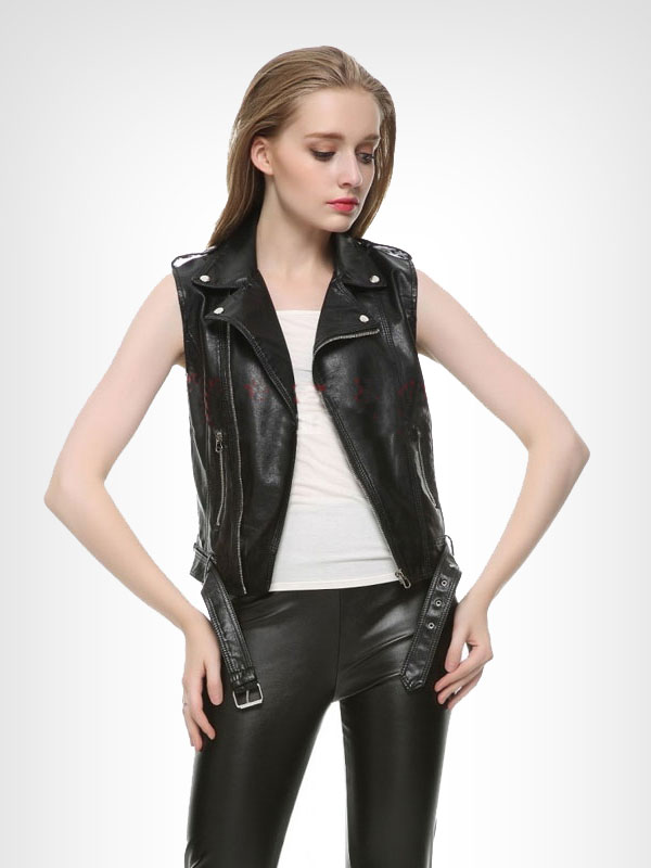 Ladies Motorcycle Leather Vest