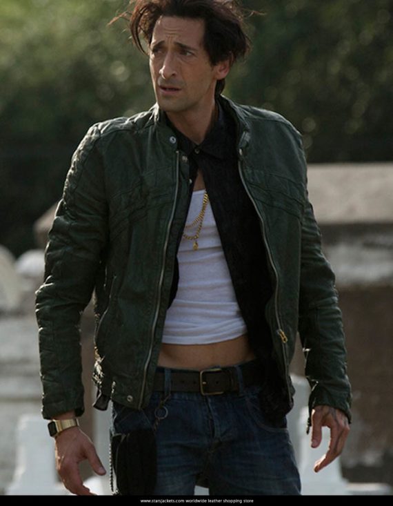 American Heist Adrien Brody Green Men's Jacket