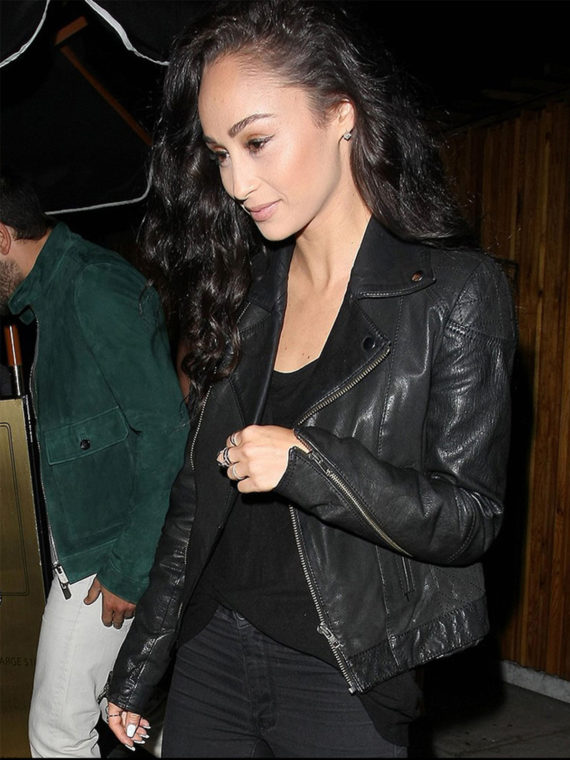 Ashley Madekwe Double Date Leather Jacket