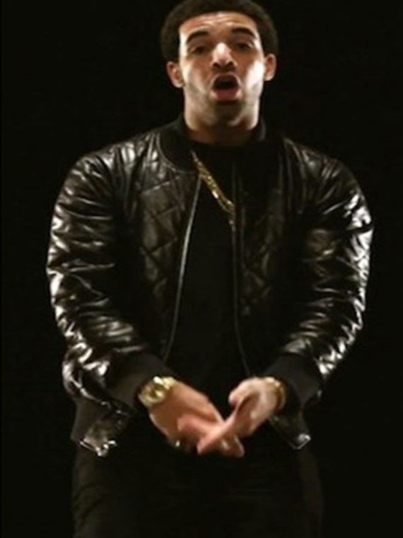 Aubrey Drake Black Quilted Leather Jacket