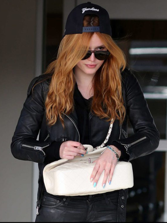 Bella Thorne Black Leather Jacket - Image 3