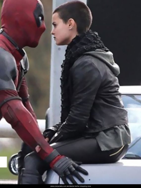 Brianna Hildebrand Deadpool 2016 Black Jacket