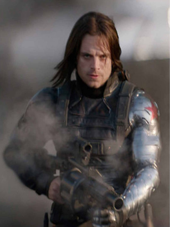 Bucky Barnes Soldier Jacket With Silver Sleeve