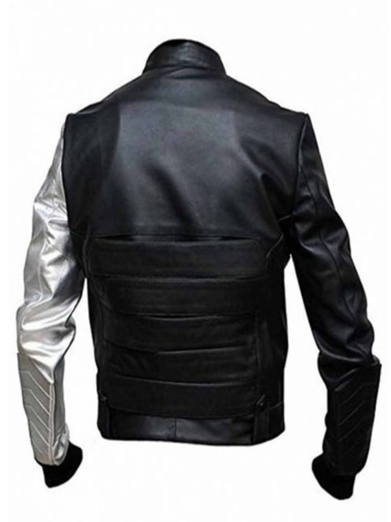 Bucky Barnes Winter Soldier Jacket With Silver Sleeve