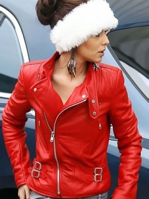 Cheryl Cole Santa Claus Leather Jacket