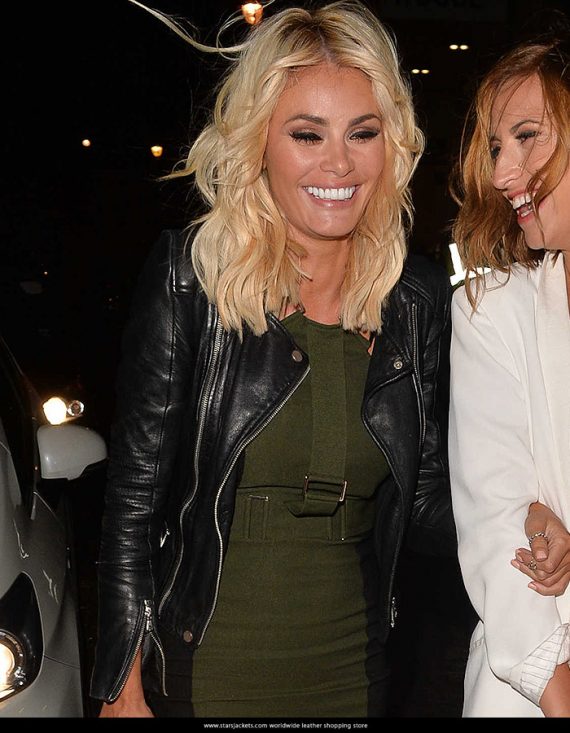 Chloe Sims Wears a Black Jackets