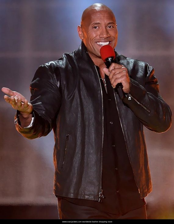 Dwayne Johnson Mark Wahlberg MTV Movie Awards Show 2015 Black Jacket