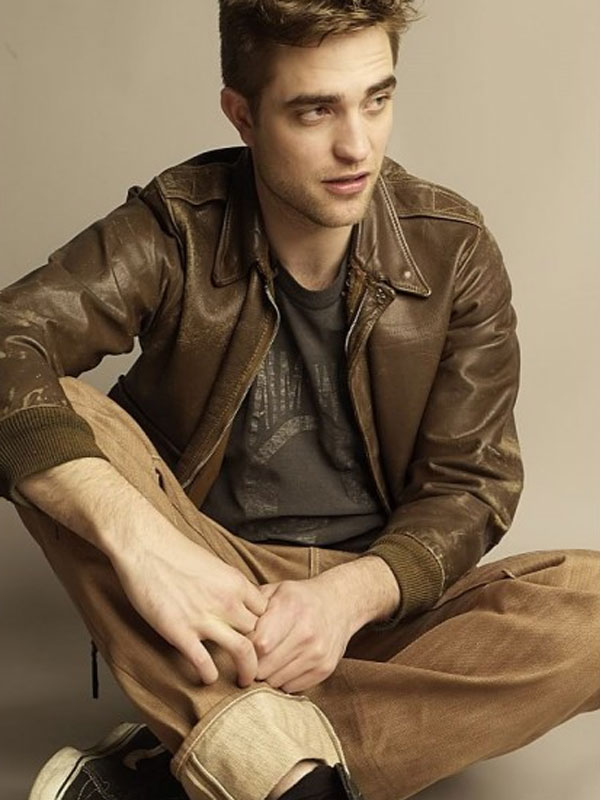 Robert Pattinson Brown Leather Jacket