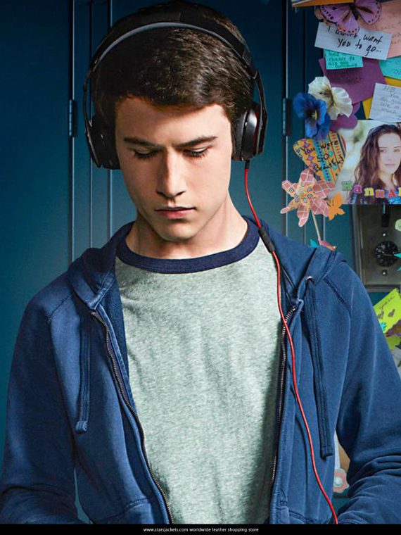 13 Reasons Why Clay Jensen Blue Hoodie Jacket