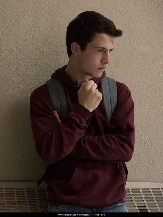 13 Reasons Why Hoodie - Clay Jensen Maroon Jacket