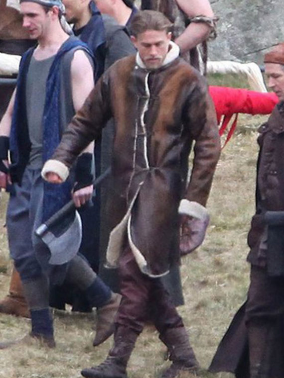 King Arthur Charlie Hunnam Fur Coat