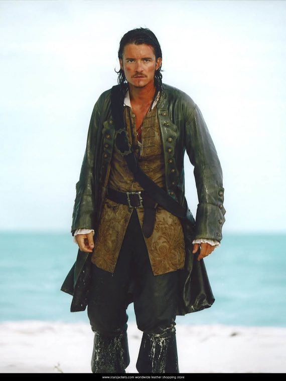 Will Turner Pirates of the Caribbean 5 Orlando Bloom Trench Coat