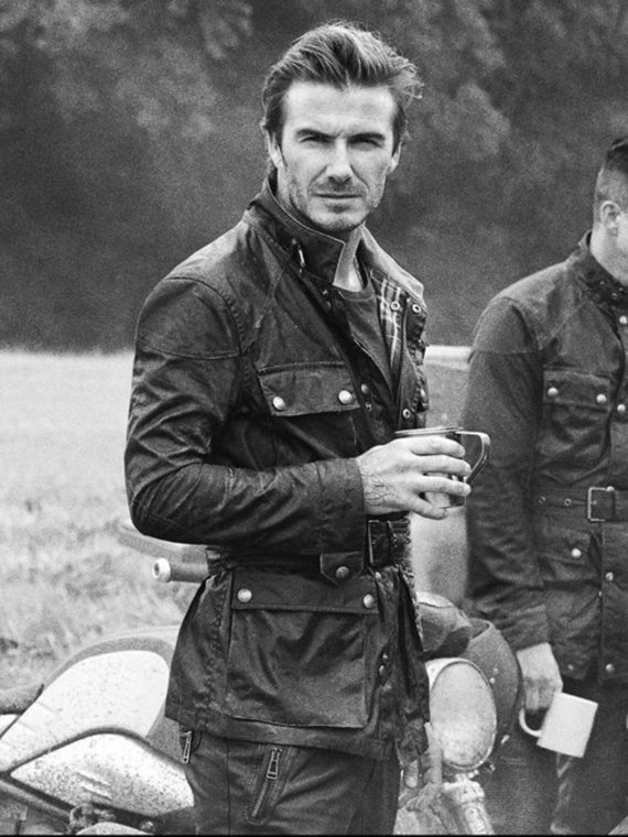 David Beckham Steve Mcqueen Leather Coat