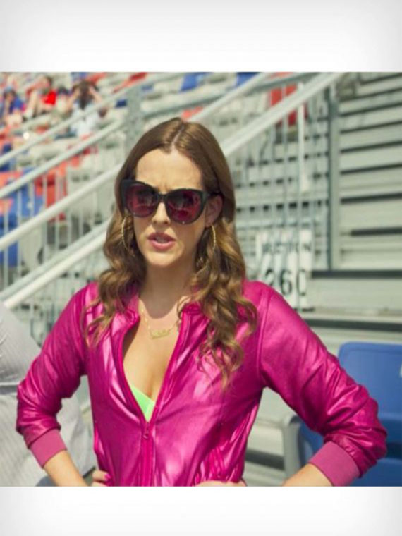 Logan Lucky Sylvia Harrison Pink Leather Jacket