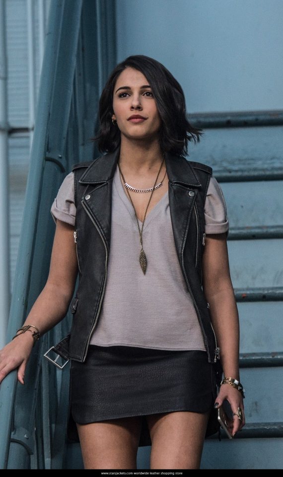 Kimberly Hart Power Rangers Naomi Scott Leather Vest