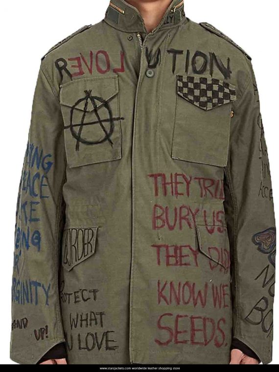 Antifa painted Anarchy Jacket from M65 Field