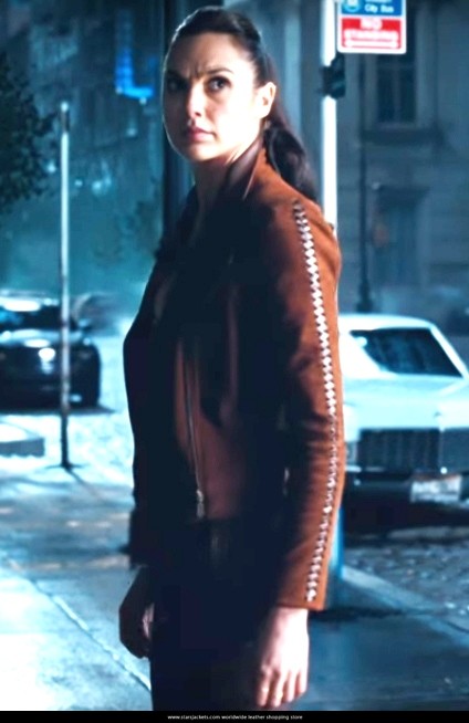 Gal Gadot Brown Jacket