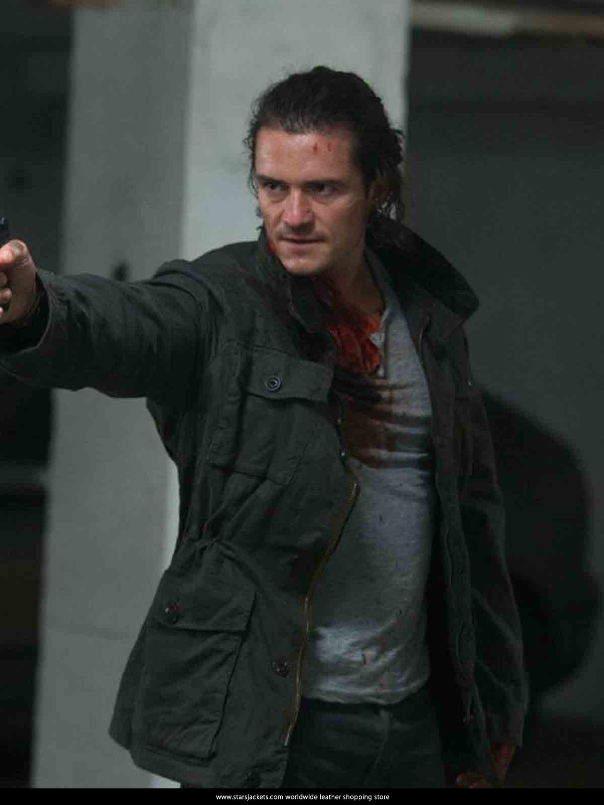 Orlando Bloom Movie Unblock Leather Jacket