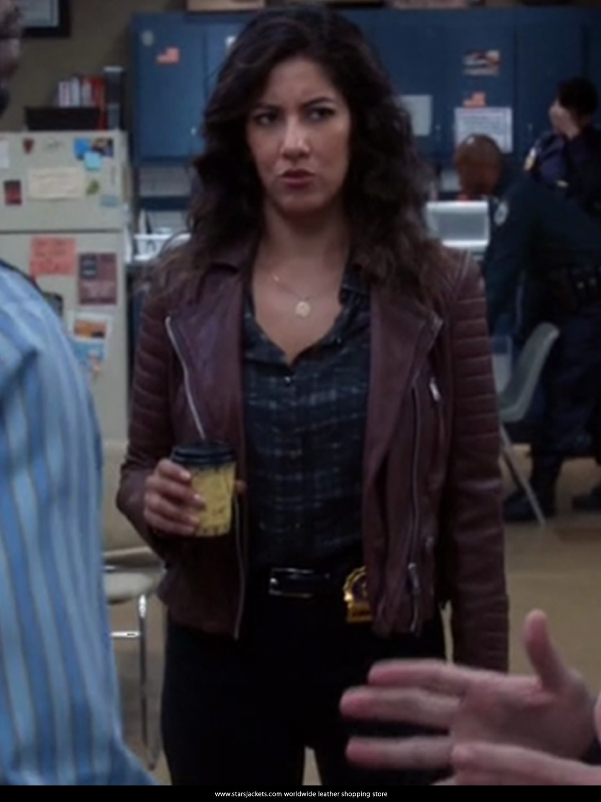 Brooklyn Nine NineBrooklyn Nine Nine Season 5 Episode 8 Rosa’s Burgundy Leather Jacket