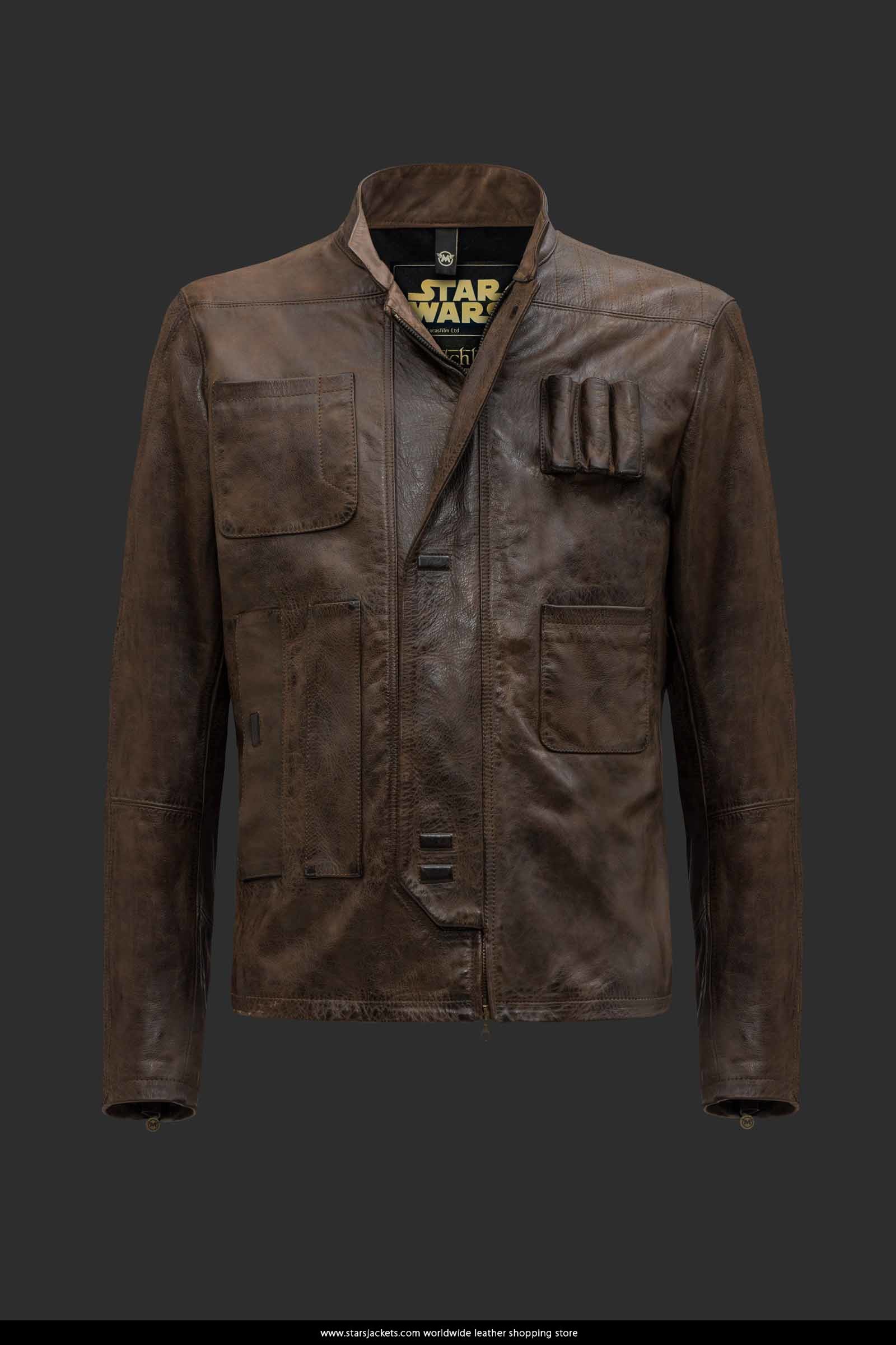 Han Solo Leather Jacket Mens