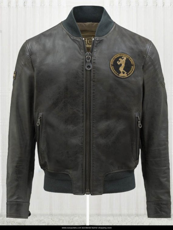 Iron Bomber Black Leather Jacket