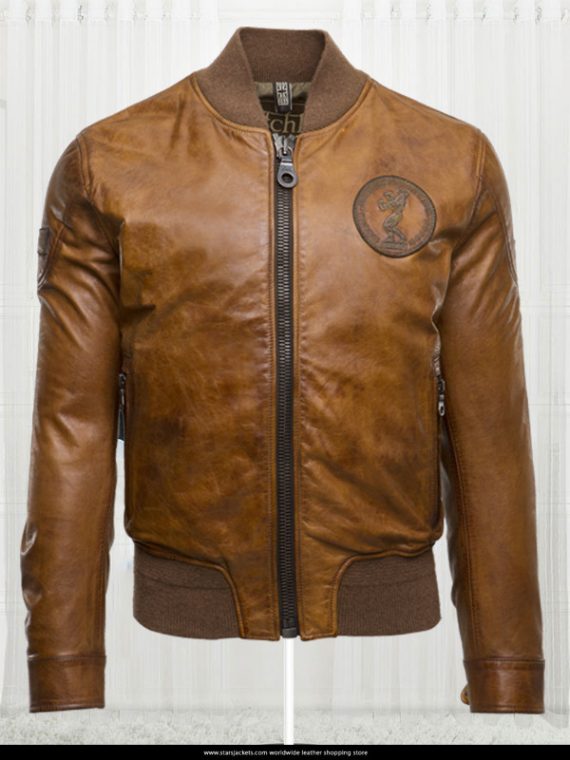 Iron Bomber brown leather Jackets for Man's