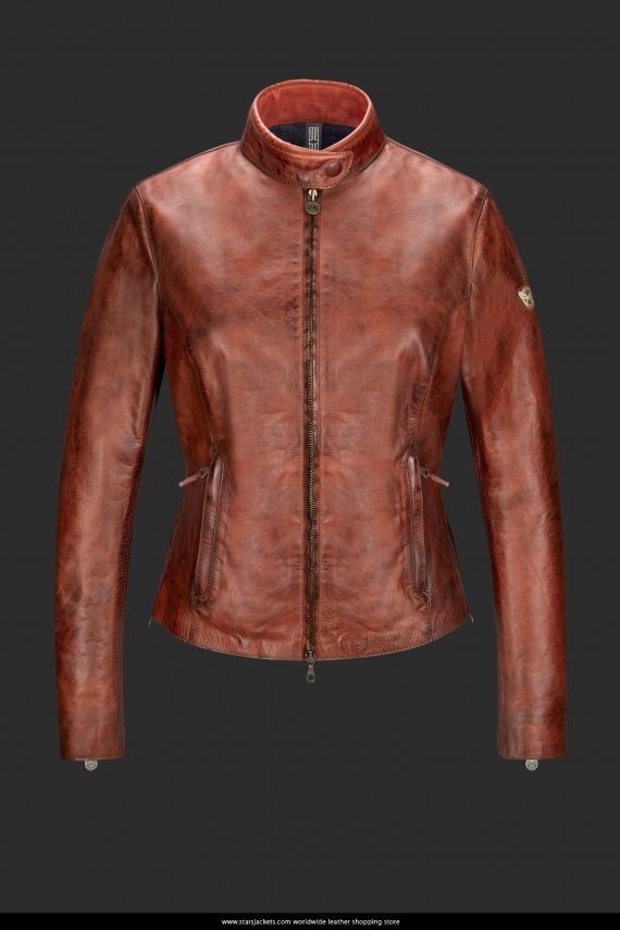 M5 Blouson Leather Jacket For Woman