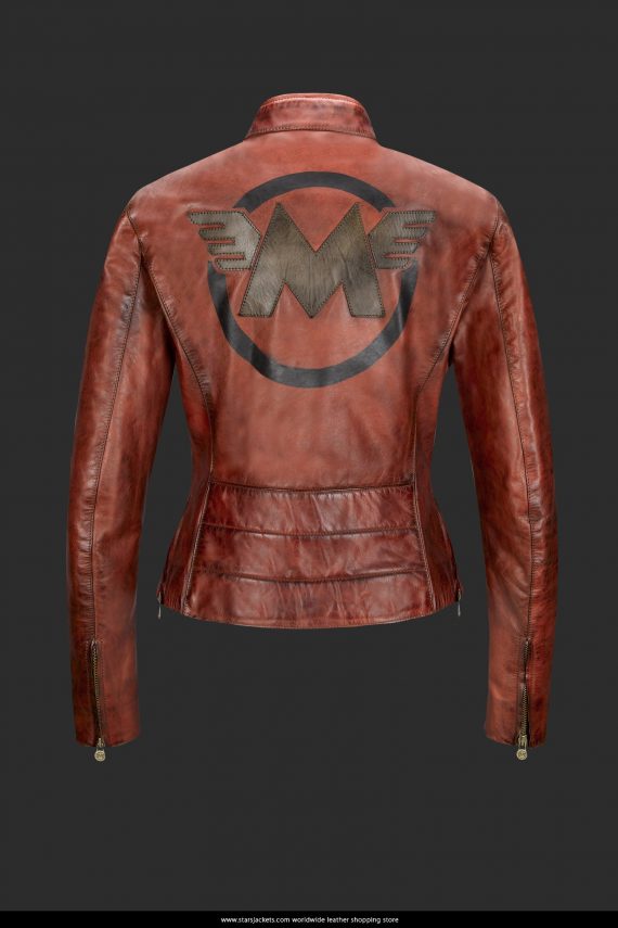 M5 Blouson Leather Jacket Woman