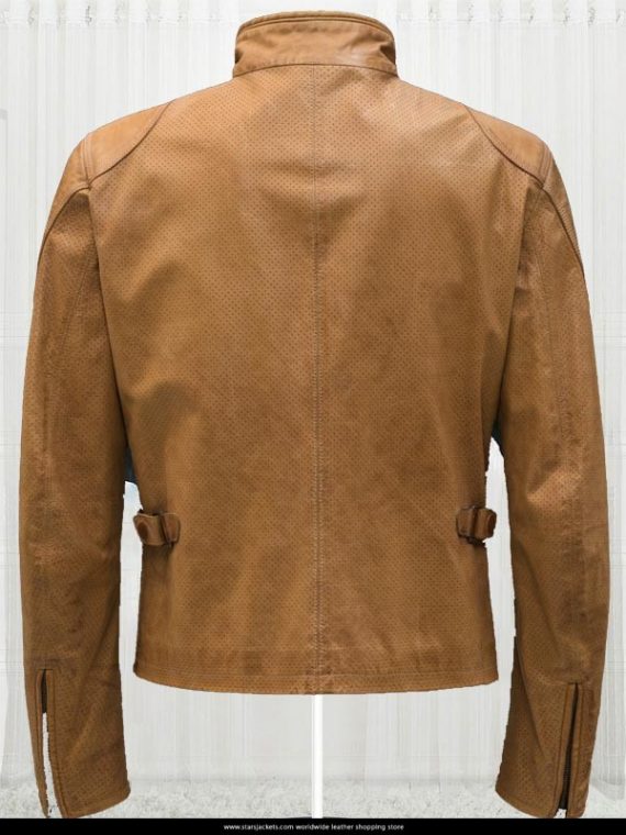 Osborne Vent Blouson Brown Leather Jacket - Image 4