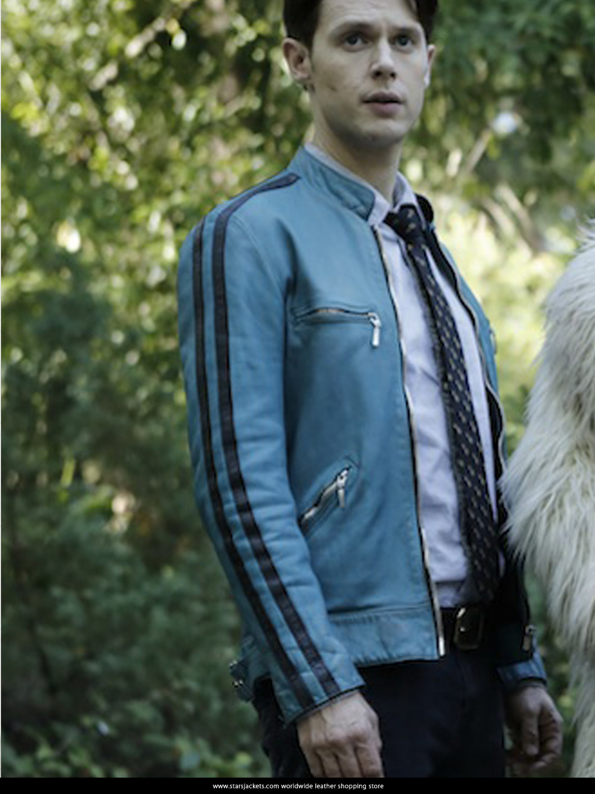 Samuel Barnett Dirk Gently's Holistic Blue Jacket