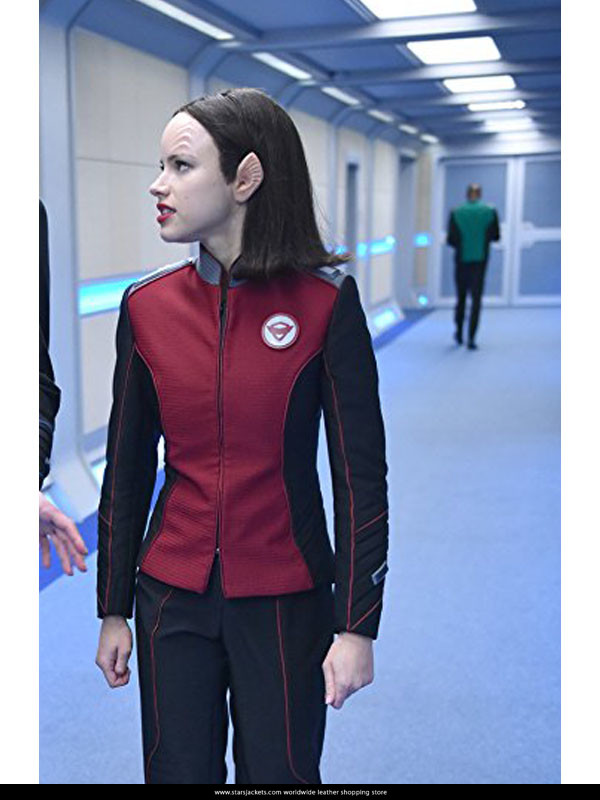 Halston Sage The Orville Red Jackets