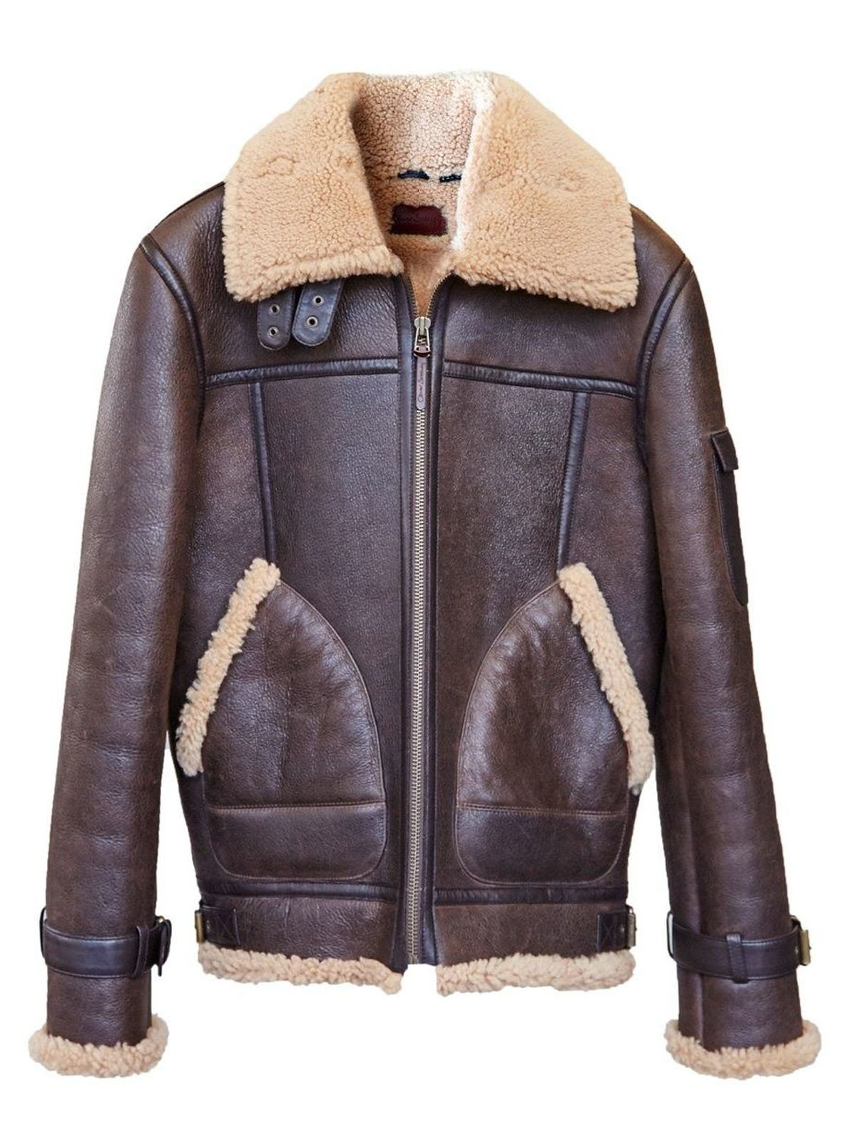 Althorne Tobacco Leather Aviator Jacket