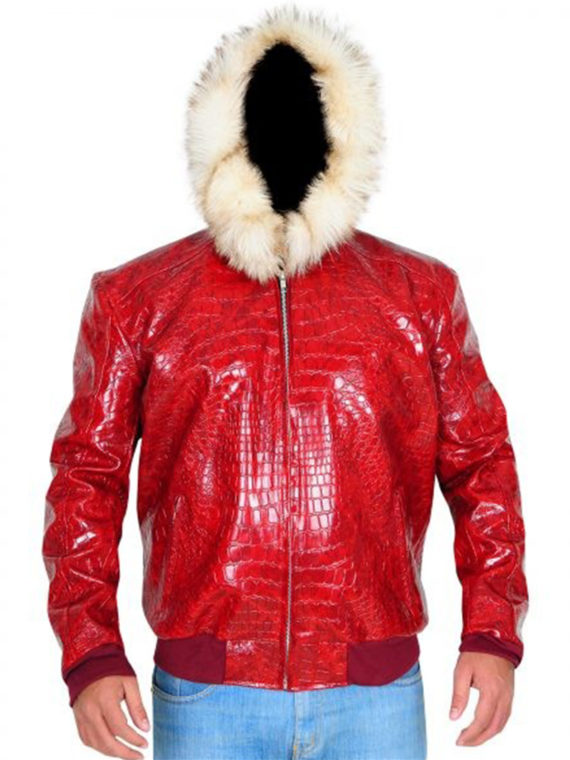 Crocodile Fur Hoodie Jacket