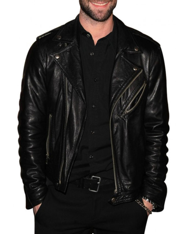 Adam Levine Black Motorcycle Jacket