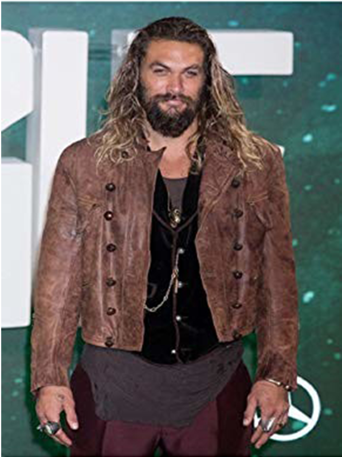 Aquaman Justice League Distressed Jacket