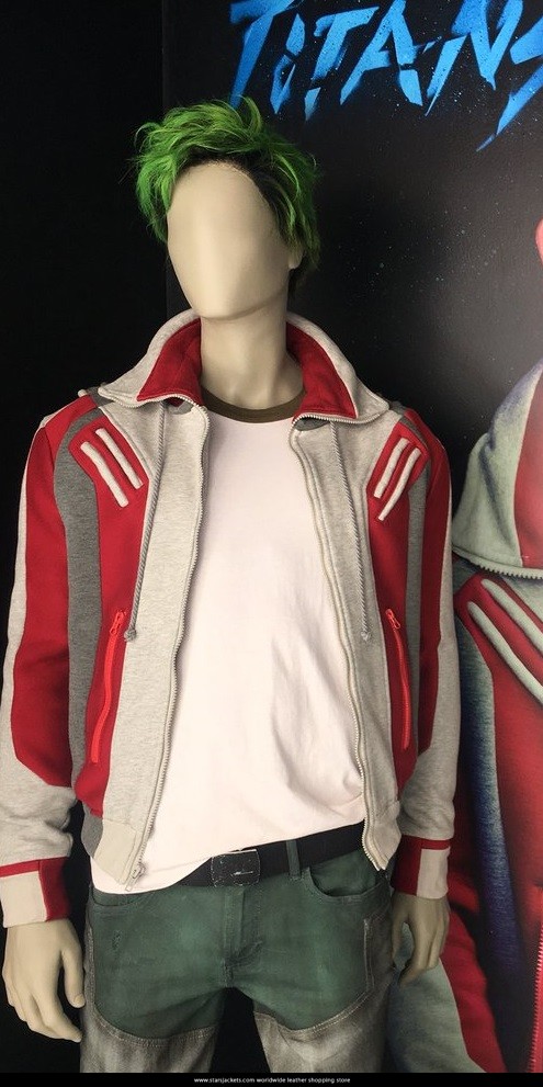 Red And White Ryan Potter Beast Boy Titans Jacket