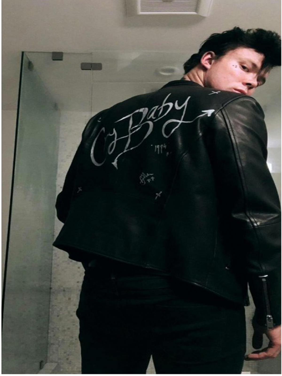 5sos Ashton Cry Baby Black Leather Jacket