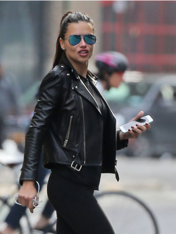 Adriana Lima Black Jacket