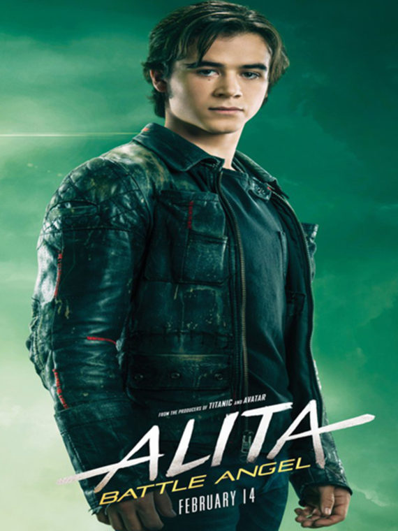 Alita Battle Angel Keean Johnson Biker Jacket