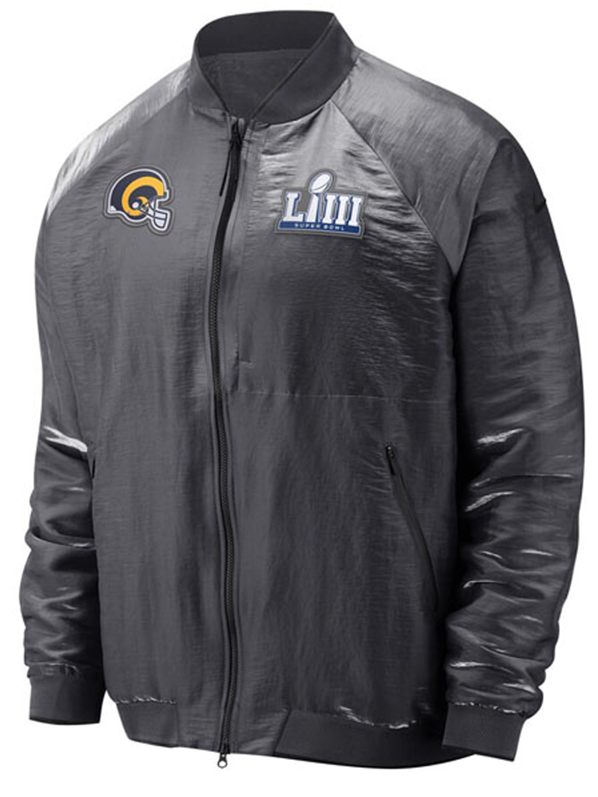 Angeles Rams Nike Gray Super Bowl LIII Bound Media Night Jacket