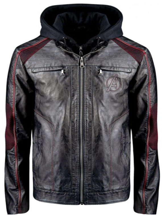 Avengers Premium Limited Edition Black Leather Custom Jacket